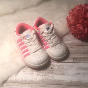 Pink and White K•Swiss Shoes 6 toddler